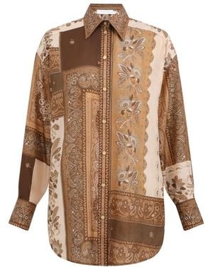 Zimmermann Lucky Manstyle Shirt - Brown