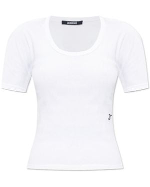Tシャツ・カットソー JACQUEMUS Women Tops 251JS2052031 040 WHITE JACQUEMUS(ジャックムス) Tシャツ・カットソー(レディース