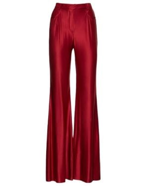 Alexandre Vauthier Bright Plain Jersey Wide-Leg Pants - Red