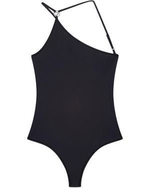 Coperni One Shoulder Asymmetric Swimsuit - Blue