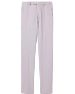 Gucci Straight Leg Gabardine Trousers - Purple