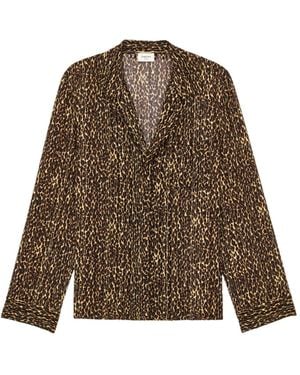 Saint Laurent Pajama Blouse - Brown