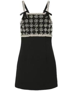 Rebecca Vallance Rina Crystal-Embellished Minidress - Black