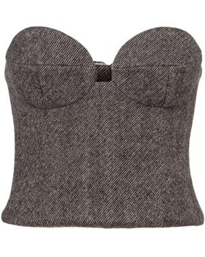 Magda Butrym Wool-Blend Corset - Grey