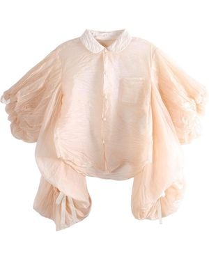 Comme des Garçons Puff-Sleeve Blouse - Pink