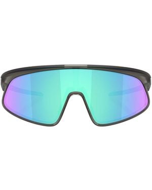 Oakley Geometric-Frame Sunglasses - Blue