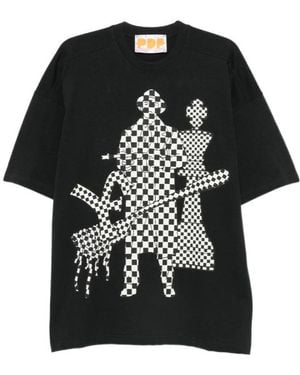 PDF CHANNEL Graphic-Print T-Shirt - Black