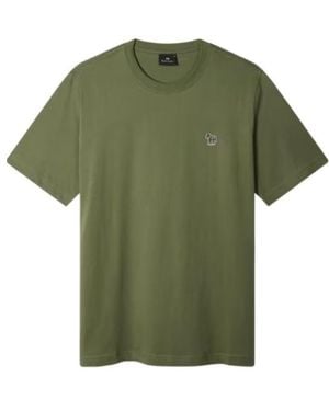 Paul Smith Ps Paul Smith Zebra Patch T-Shirt - Green