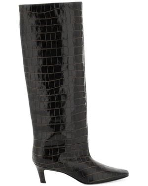 TOTEME Totême Embossed Knee-High Boots - Black