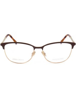 Jimmy Choo Eyewear Oval Frame Glasses - Metallic