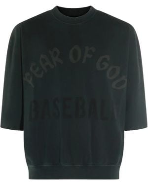 Fear Of God Short-Sleeved Crew Neck Sweatshirt - Black