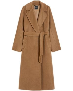 Weekend by Maxmara Tempera Belted Long-Sleeved Coat - Brown