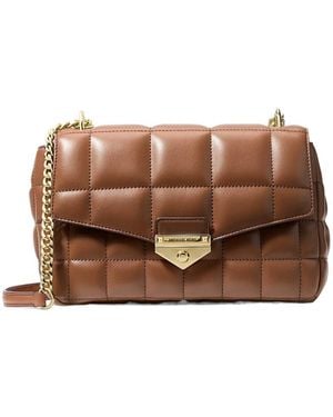 Michael Kors Soho Large Quilted Shoulder Bag - Brown