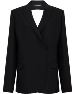 David Koma Cut-Out Detail Tailored Blazer - Black