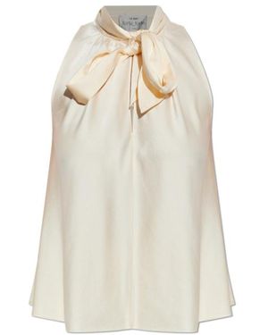 forte_forte Tie-Neck Sleeveless Top - White