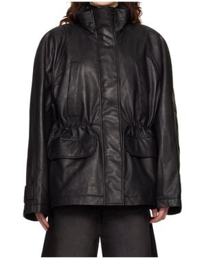 Juun.J Faux-Leather Jacket - Black