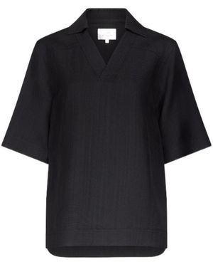 Loulou de Saison Ermo Open-Neck Top - Black
