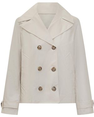 Woolrich Double-Breasted Utility Peacoat - Grey