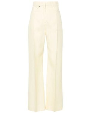 Jacquemus High Waist Flared Trousers - White