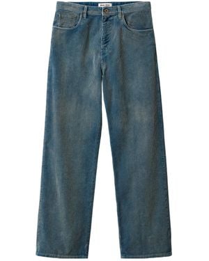 Miu Miu Corduroy Straight-Leg Pants - Blue
