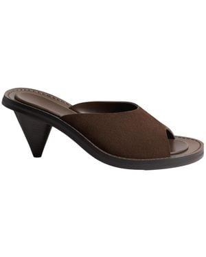 Phoebe Philo Round-Toe Open-Toe High-Heeled Sandals - Brown