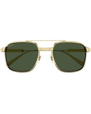 Cartier Square Frame Sunglasses - Green
