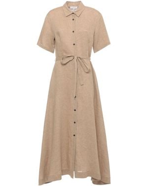 Antonelli Belted Shirt Dress - Natural