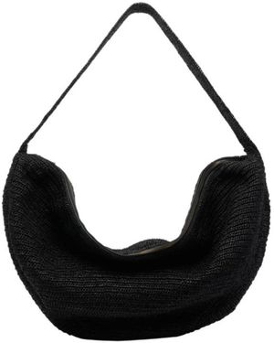IBELIV Vibe Woven Zipped Shoulder Bag - Black