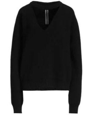Rick Owens Solid-Color Wool Knitted Jumper - Black
