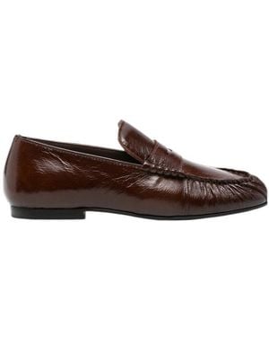 Alohas Round-Toe Loafers - Brown
