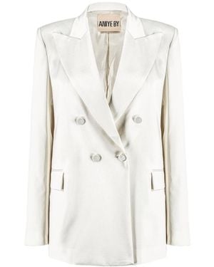 Aniye By Peak-Lapel Double-Breasted Blazer - White