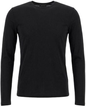 Gucci Long Sleeved Crewneck Knitted T-Shirt - Black