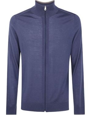 Paul Smith Zipper Cardigan - Blue