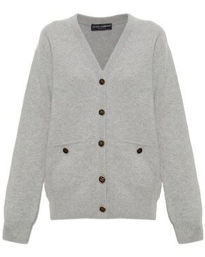 Dolce & Gabbana Long-Sleeve Knit Top - Grey