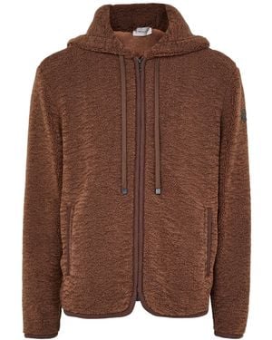 Moncler Zipped-Up Cardigan - Brown