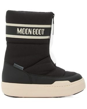Moon Boot Park Strap Zip-Front Quilted Boots - Black