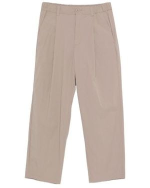 Herno Pleated Elasticated-Waist Trousers - Grey
