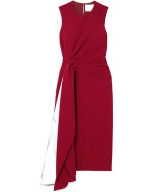 ROKSANDA Elham Draped Crepe Midi Dress - Red