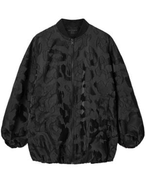 AllSaints Bayse Oversized Bomber Jacket - Black