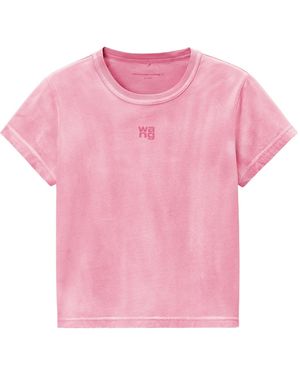 Alexander Wang T By Regular Fit Crewneck T-Shirt - Pink