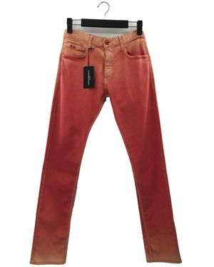 Emporio Armani Logo Detail Jeans - Red