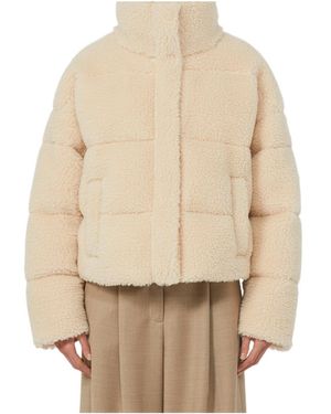 Weekend by Maxmara High Neck Terry Jacket - Natural
