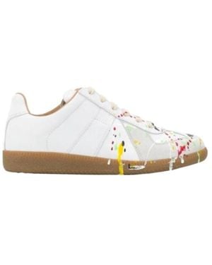 Maison Margiela Replica Splatter Trainers - White