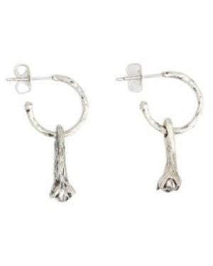 Lemaire Drop Hoop Earrings - White