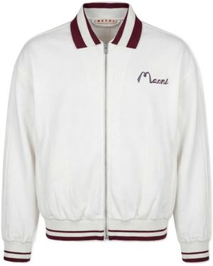 Marni Zipped Sweatshirt - White