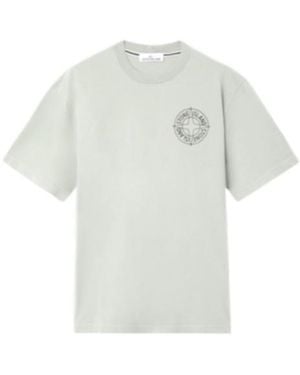 Stone Island Regular-Fit T-Shirt With Outline Compass Print - White