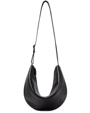 The Row Crescent Leather Crossbody Bag - White