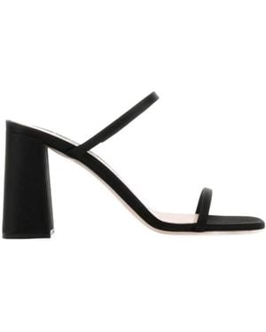 Miu Miu Satin Muller Shoes - Black