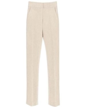 Tory Burch Phoebe Tailored Pants - Natural