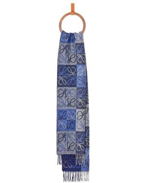 Loewe Anagram Scarf - Blue